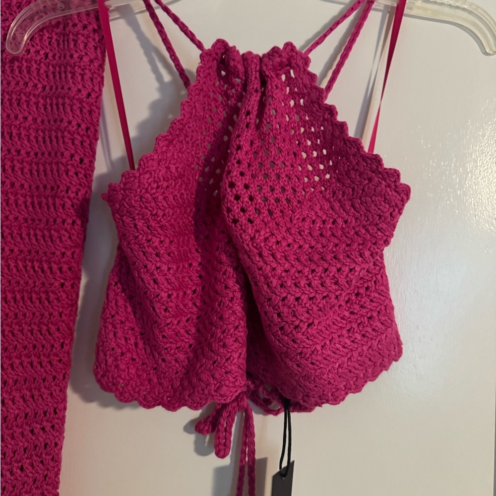 Pink Crochet Two-Piece Set - Picture 3 of 10